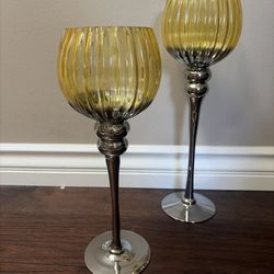 Long Stem Candle Holders