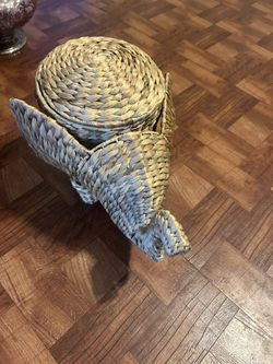 Wicker Elephant Basket