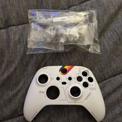 XSS XSX Controller Extra Top Cover Plate Shell Set Limited White/Red Replacement, for Xbox Series X/S Wireless Controllers, Starfield Edition DIY Uppe