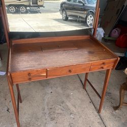 1950's Vintage Teak Vanity/Desk