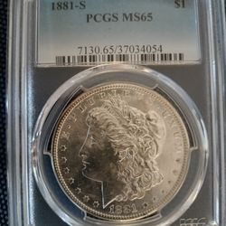 1881-S Morgan Silver Dollar MS65 PCGS