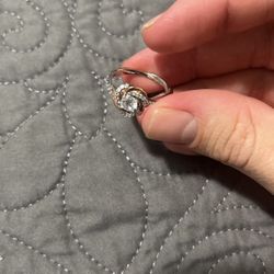 Engagement Ring. Actual Silver. Size 7