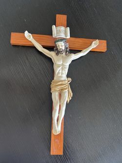 Porcelain Jesus Cross