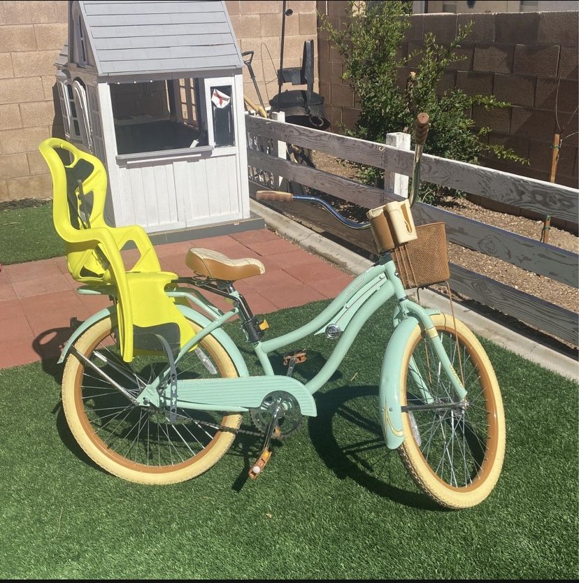 24" Huffy Nel Russo Bike With Pepe Child Seat