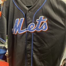 New York Mets Black Baseball Jersey