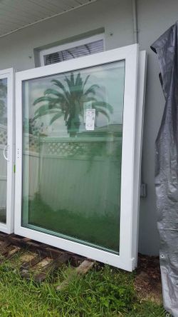 Brand New 96W x 79.5H Impact Sliding Glass Doors