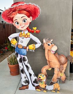 Toy Story Cutouts for Backdrops Jesse, Bullseye, slinky