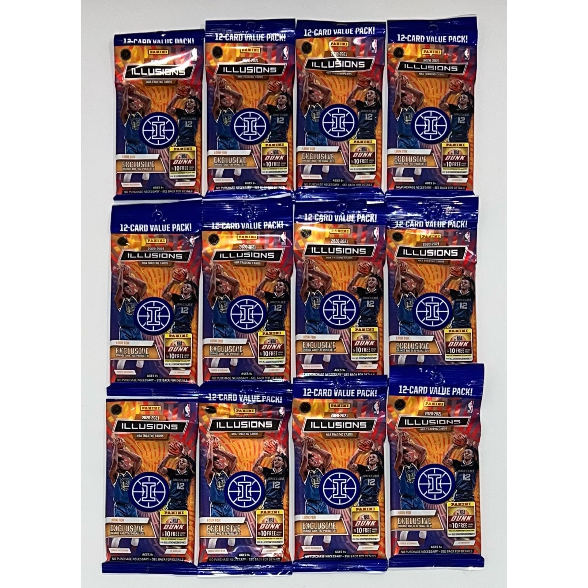 2020-21 Panini Illusions Basketball Value Packs Fat Pack Cello Pack Anthony Edwards RC ? Ball RC Auto ?
