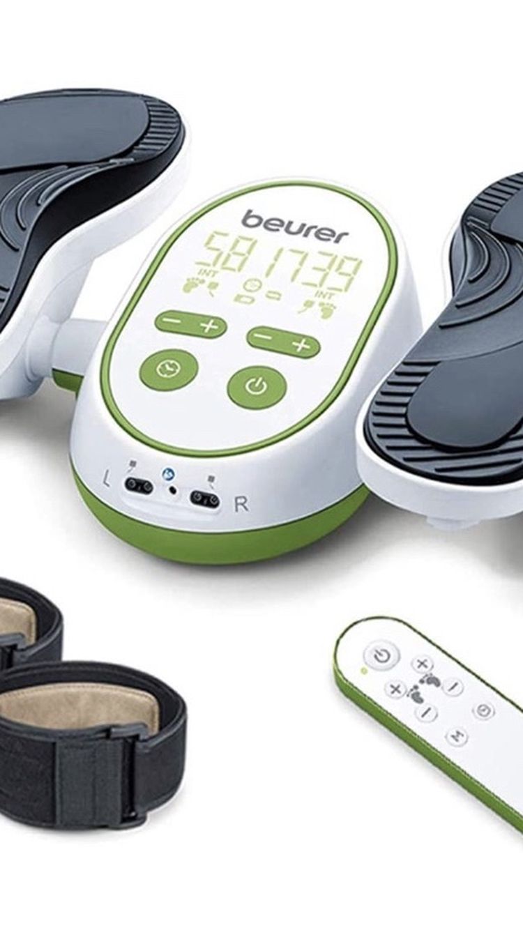 Beurer Vital Legs EMS Circulation Stimulator, FM250 | Revitalizing Electrostimulation - Impulse Massage | Improve Blood Circulation in Legs While Sitt