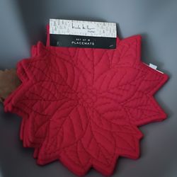 Nicole Miller Home Poinsettia Placemats Set of 4