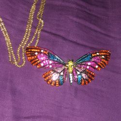 Betsy Johnson butterfly Necklace