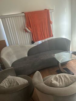 Couch with two side chairs table included
