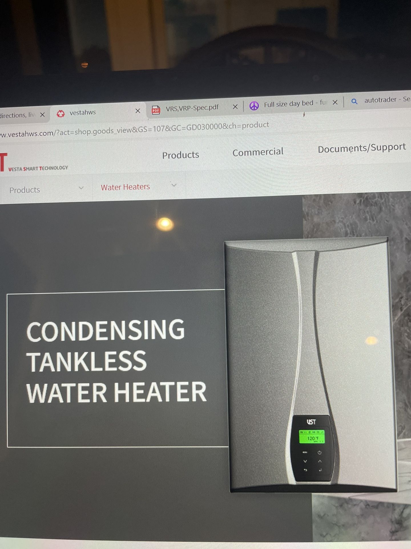 VESTA VRP-199 Plus Natural Gas Tankless Water Heater With Recirculation Pump