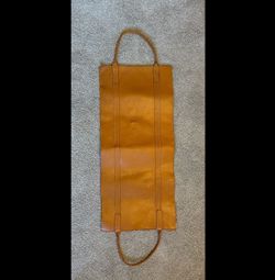 Vintage Leather Log Carrier