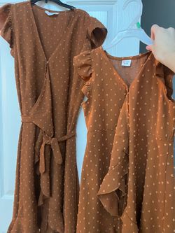 Mother and daughter matching dresses