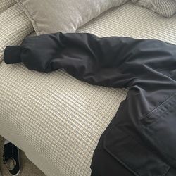 Chilliwack Bomber Heritage (Canada Goose) Size Large Black Coat with Fur
