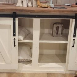 Barn Door TV Console Table