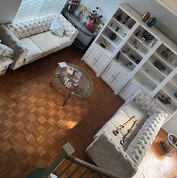 2 White Couches Available For Sale