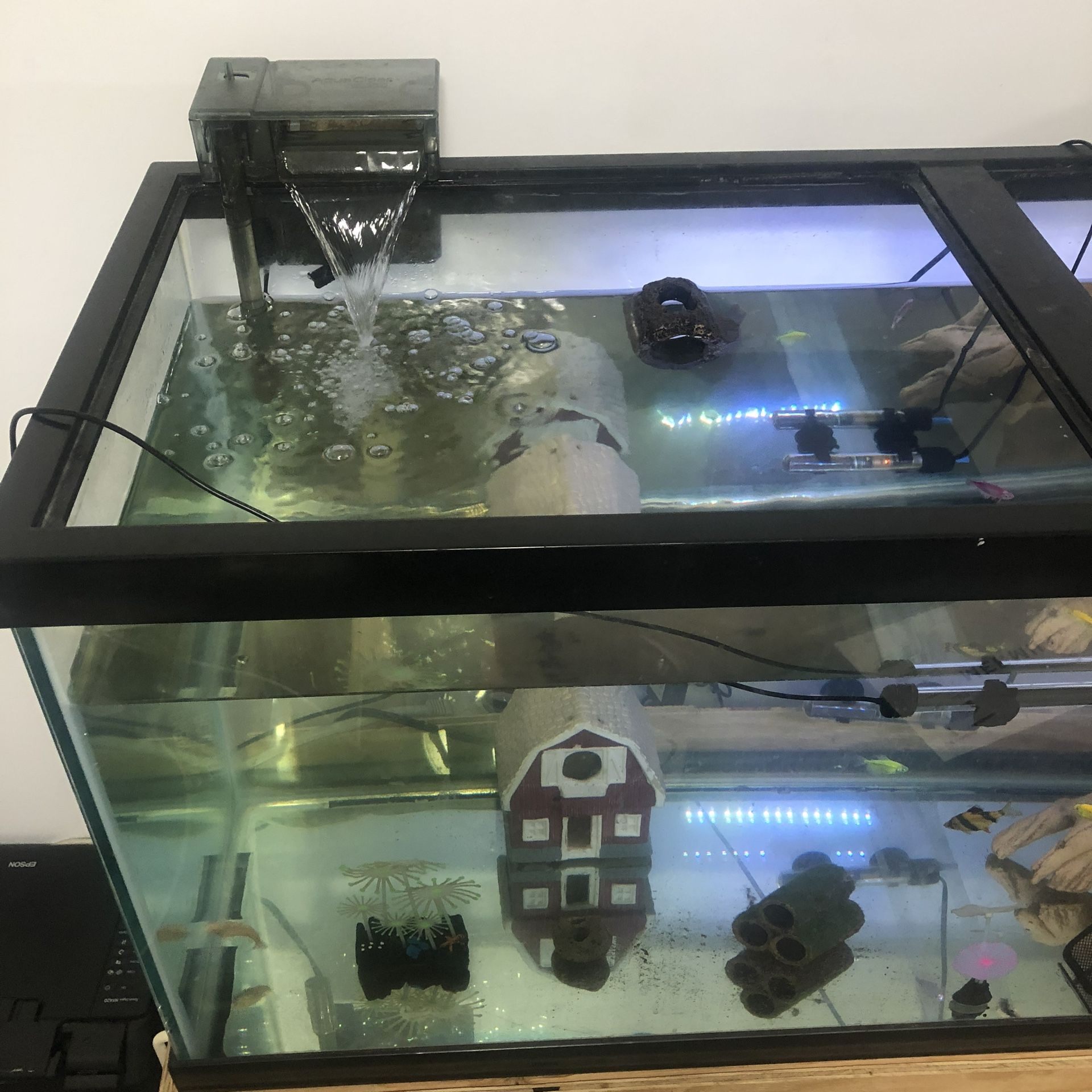 75 Gallon Aquarium Terrarium Turtle Fish Tank With Built Stand