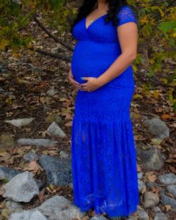 Blue Maternity dress
