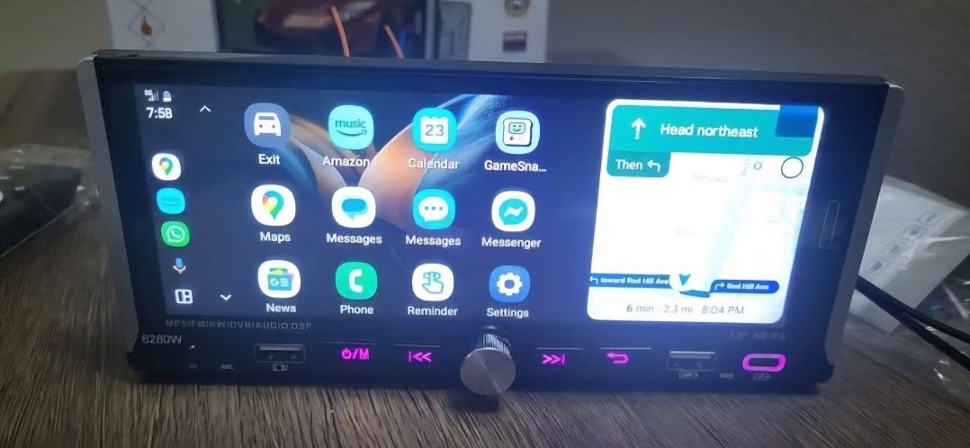 Single Din Car Stereo with Carplay&Android Auto,7 Inch Touchscreen MP5 Player with Bluetooth Car Radio Car Multimedia Player with Mirror Link FM EQ