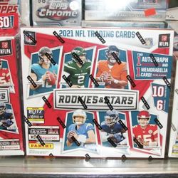 2021 ROOKIES & STARS FOOTBALL LONGEVITY + BLASTER + HANGER  BOX SEALED LOT