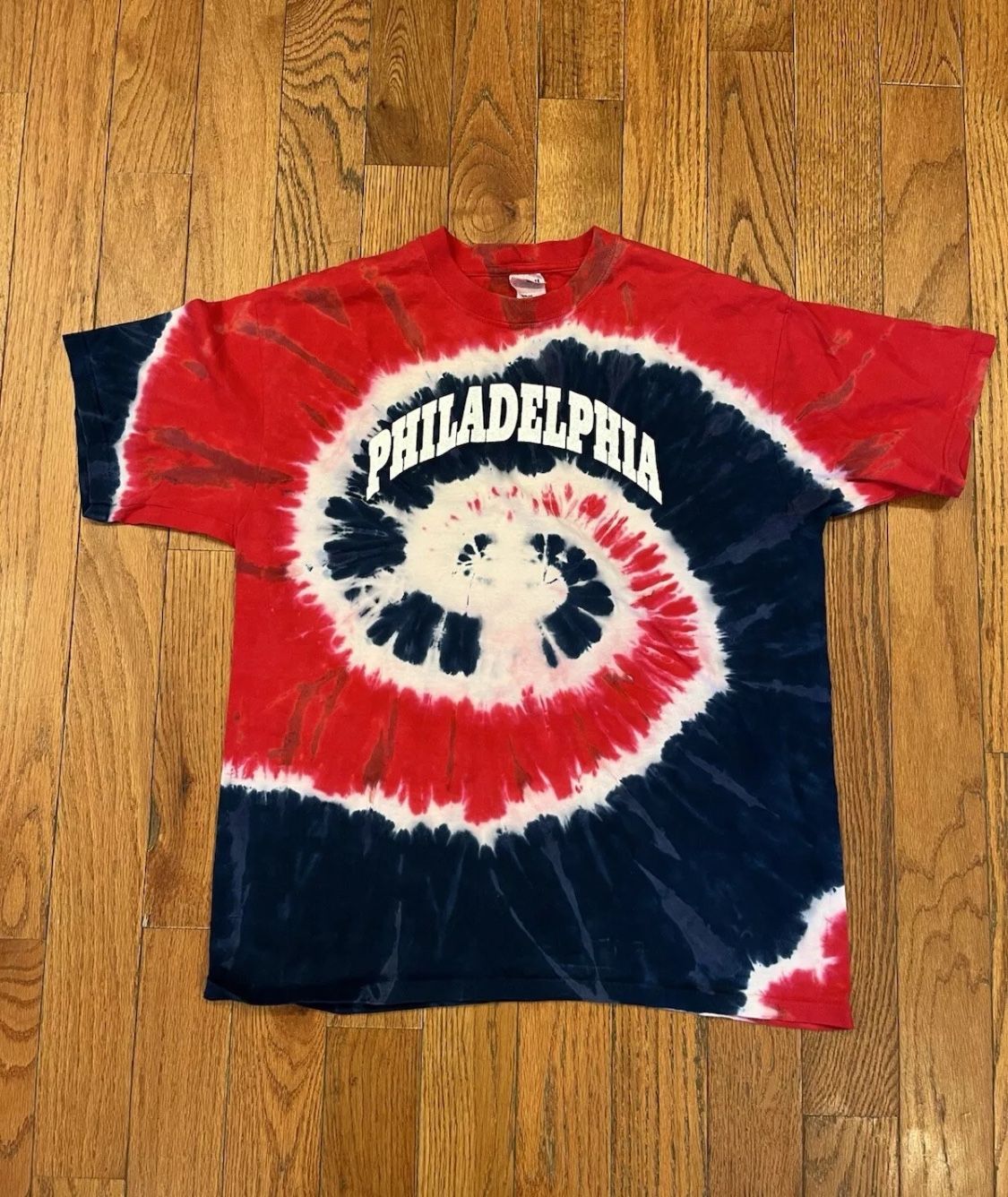 Vintage Retro Philadelphia Tie Dye T-Shirt Mens Adult Large Casual Tee Top