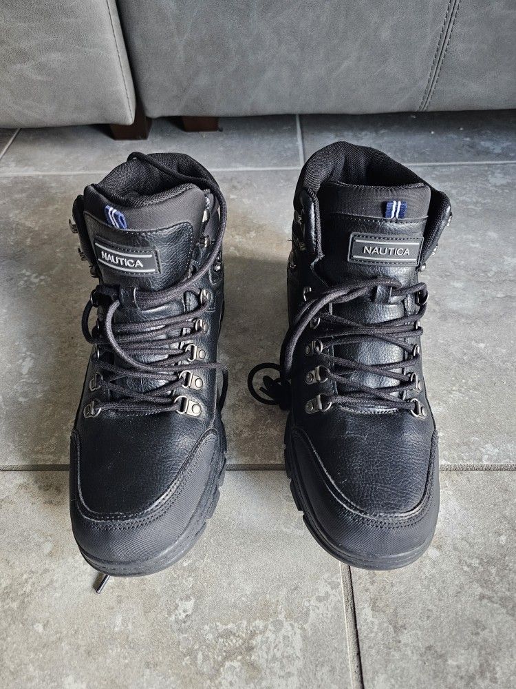 Nautica mens black boots size 12
