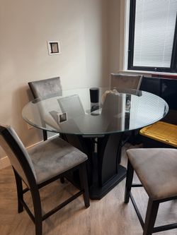 Glass top table