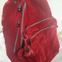 Kipling Red Backpack 