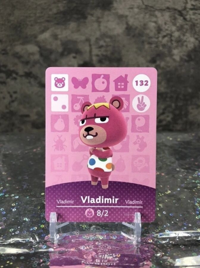 Vladimir #132 Animal Crossing Amiibo Card