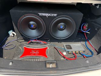 Awesome Setup 2 12"Planet Audio Subs in box and Sony 1,200w amp