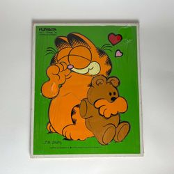 1978 Garfield & Pooky Wooden Frame-Tray Puzzle, Playskool 250- 1.