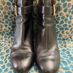 Black Leather Ankle Boots
