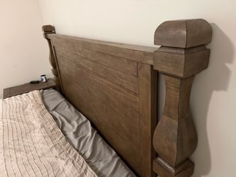 King sized solid wood bed frame