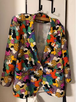 vintage blazer large 100% silk packets
