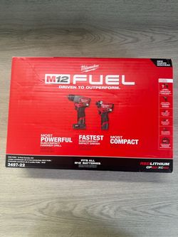 Milwaukee M12 FUEL 12-Volt Lithium-Ion Brushless Cordless Hammer Drill and Impact Driver Combo Kit