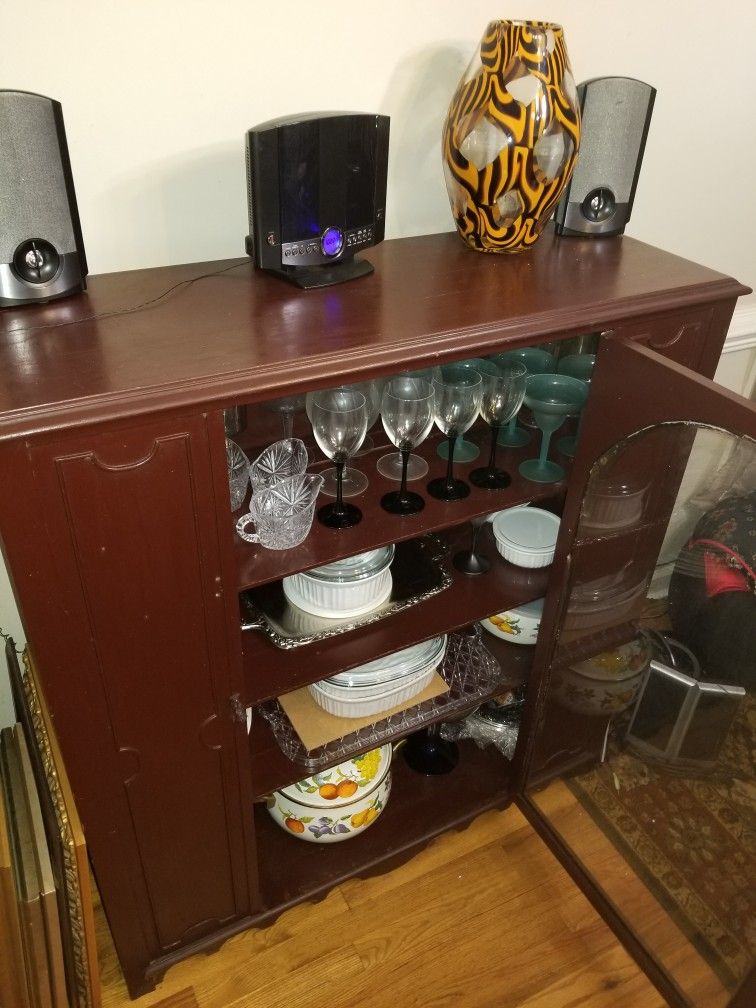 Beautiful Wood Dining Armoire