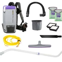 ProTeam Super Coach Pro 6, 6 qt. Commercial Backpack Vacuum Cleaner with Xover Multi-Surface and Telescoping Wand Kit=B11-946