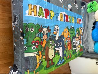 Brain rots banner for birthday party in great condition 59 inch w and 39 in h