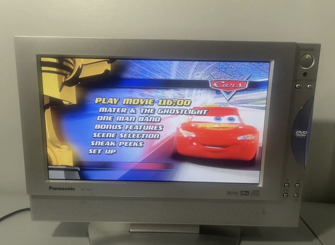Panasonic TC-11LV1 LCD/DVD Player With Power Cable No Remote.