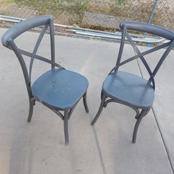 Metal dining chairs