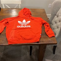 Red Urban Outfitters Adidas Hoodie