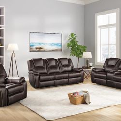 Power Reclining Sofa And Love Seat In Stock For Immediate Delivery 