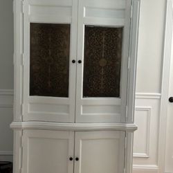 Armoire Horchow Brass & White  