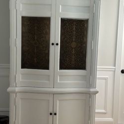 Armoire Horchow Brass & White  