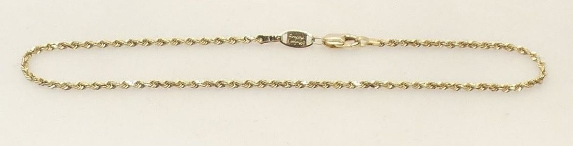 14K Micheal Anthony Yellow Gold Rope Bracelet- Man’s Bracelet Or Woman’s Anklet