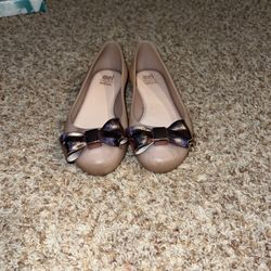 Mel Dreamed By Melissa Three-Bowed Pink Flats Girls Blush Dream Bow flat Size 12