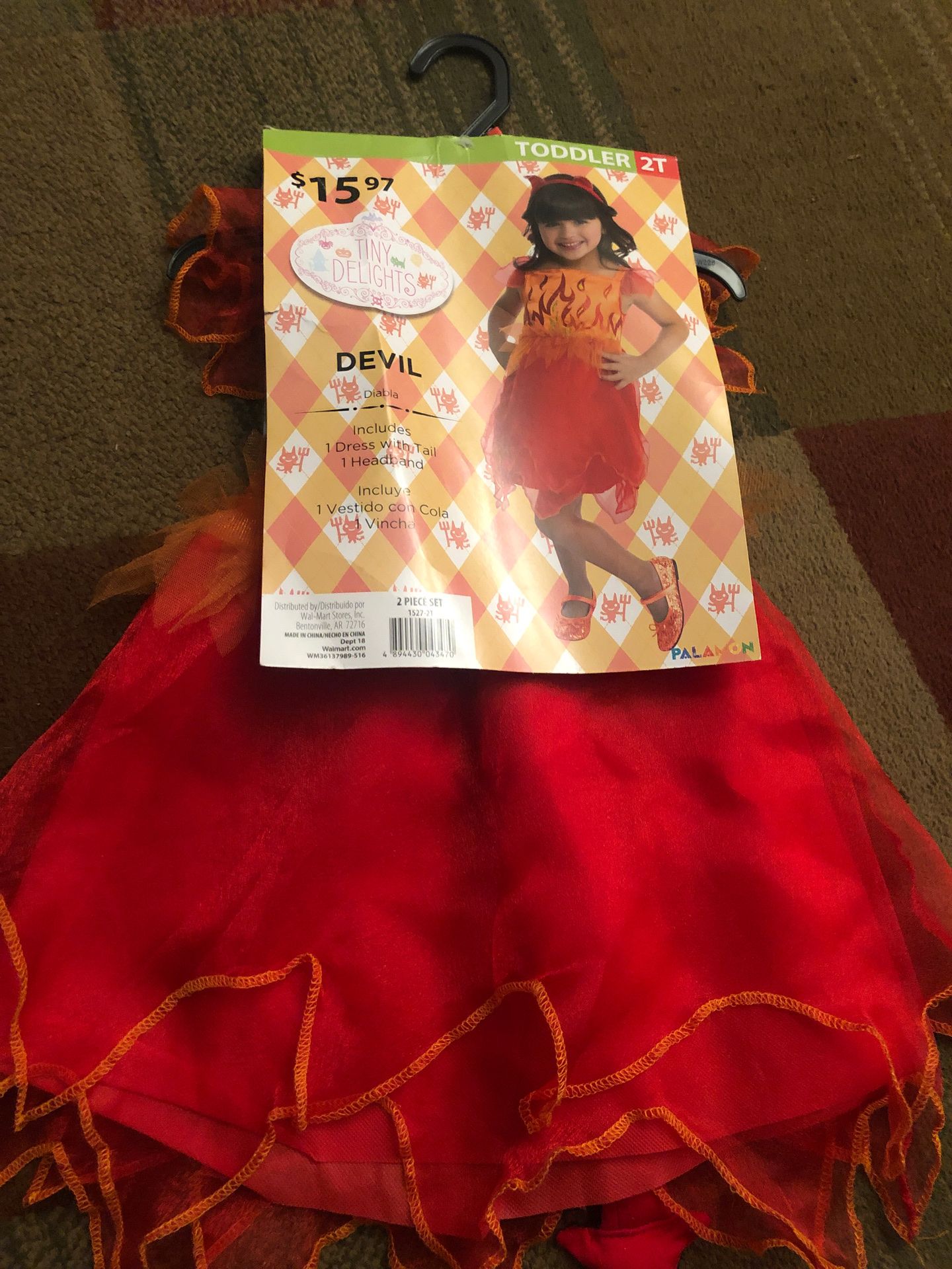 Little girls devil costume