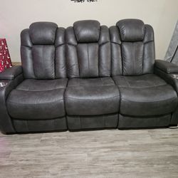 Ashley's Furniture Turbulance Power Reclining Sofas With Adjustable Headrest